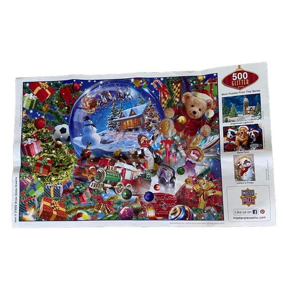 Master Pieces Snow Globe Dreams Glitter 500 Piece Puzzle - Picture 2 of 6